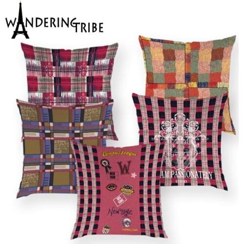 Nordic Geometric Throw Pillow Case Boho Stripe Home Decorative Cushion Cover Pink Decor Living Room Pillows Cushions Covers
