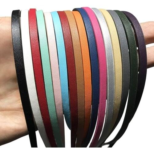 2020 New 5mm Flat PU Leather Cord/Leather Face Rope/Jewelry Findings Accessories/Fashion Jewelry Making/Bracelet Materials