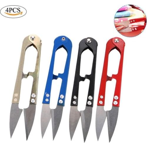 Textile Scissors Cross Stitch Scissors Nippers U Shape Clippers Steel Vintage Scissors Embroidery Sewing Cut Tailors Scissors
