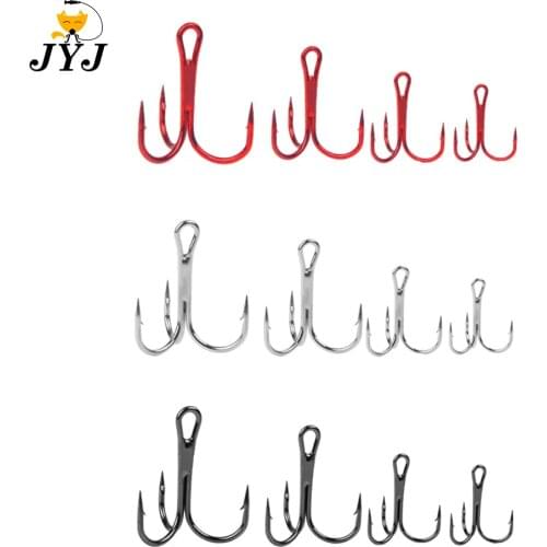 Wholesale 50pcs/lot 3colors road and the three great clasps anchor high carbon hook a barbed hook fork hook three claw