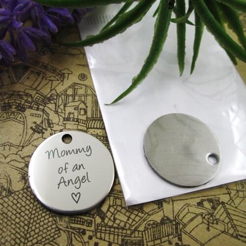 10pcs--"mommy of an angel"stainless steel charms 5 styles for choosing DIY Charms for necklace bracelets