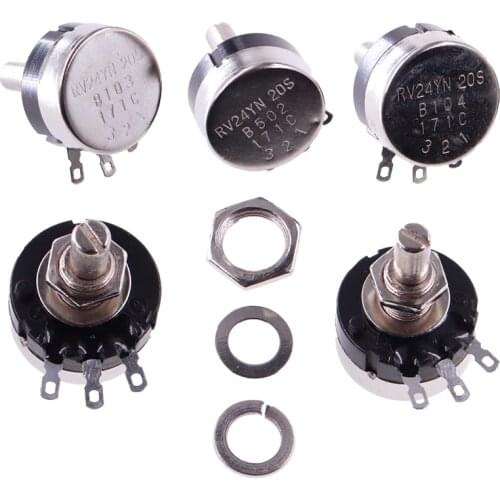 RV24YN20S 101 102 B103 104 105 201 202 203 204 254 302 303 501 502 503 504 5K 10K 100K 500K 200K 100 ohm Potentiometer