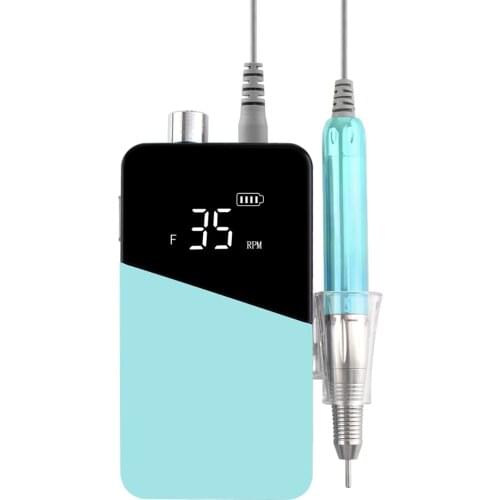 Durable Brushless Handpiece Cordless Mint 35000RPM Portable Nail Drill Rechargeable Electric Polisher Pro Use Wireless 35000