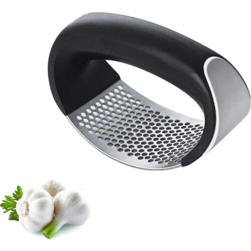 Manual Garlic Press Device Stainless Professional Heavy Soft-Handled Crush Garlic Kitchen Household Press Squeezer Ginger Garlic