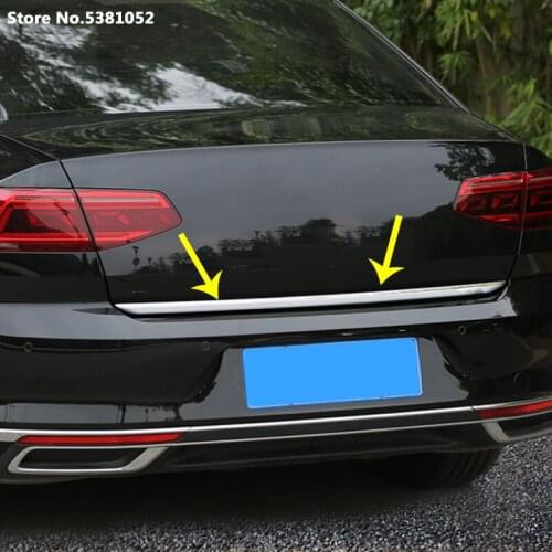 Car Styling Stainless Steel Tailgate Boot Trunk Rear Door Strip For Volkswagen VW Passat B8 Sedan 2019 2020 2021 Accessories