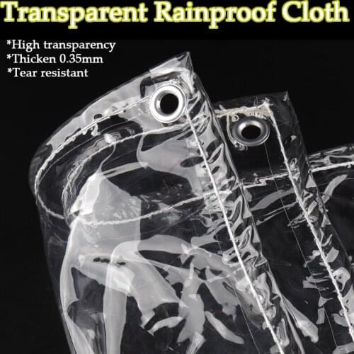 Thicken 0.35mm Transparent Rainproof Cloth Hi-Quality Clear 99.9%Transparency Balcony Bonsai Succulent Plant Waterproof Cover