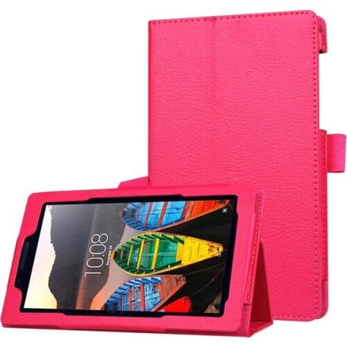 Slim Folding Stand Cover PU Leather Case for Lenovo Tab 3 7 Essential Tab3 710F 710I 7.0 inch Tablet Cases Tempered Glass