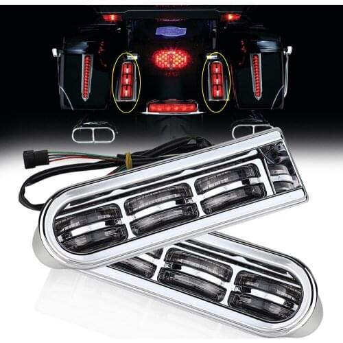 Motorcycle Saddlebag Tail Light LED Filler Inserts Support Run Brake Fender Lamp For Touring FLTRU Road Glide Ultra 2014-2020
