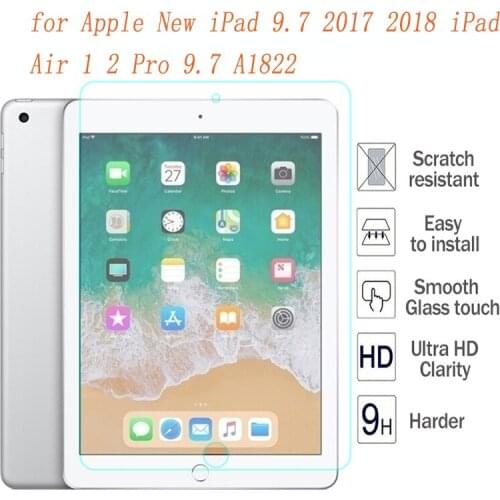 Tempered Glass For iPad Pro 9.7" 2018 2017 Screen Protective Film For iPad Air 1 2 Glass Screen Protector For iPad 5th 6th