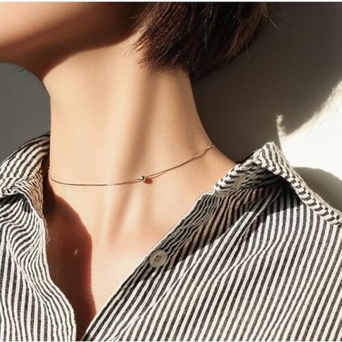 2020 Korea Chic Simple Clavicle Chain Short Necklace Personality Choker Neckband for Women Girls Party Gift Jewelry