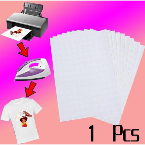 1Pc T-Shirt Printing on Thermal Transfer Paper Light Fabric Fabric Process A4 Heat Transfer Print Paper Light Color Self Paper