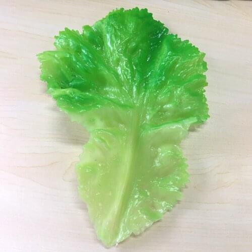 2PCS Artificial Vegetable 19*13cm Multi-purpose Lettuce Leaves Food Display Model