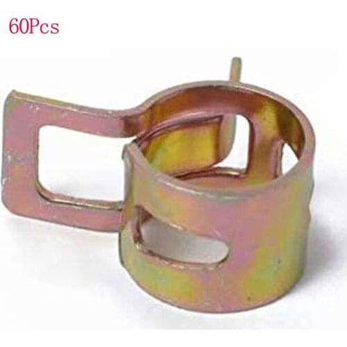 60pcs Steel Leather Circlip Plate Type Hoop Hose Clamp Clip Spring Tube Clamp Buckle Water Pipe Clamp Buckle Hoop Clamp