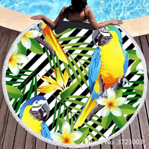 Black White Striped Toucan Print Beach Towel for Adult Microfiber Sand Towels Quick Drying Travel Swimming Pool Towel Blanket