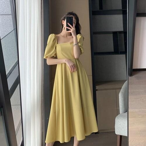 Желтые летние платья Damingguoren China At AliExpress