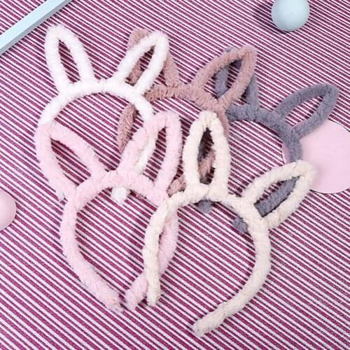 Kids Cute All-matched Cartoon Rabbit Ear Plush Hairband Hair Stylish Accessories
