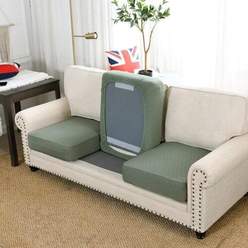 1 2 3 4 Seater Stretch Solid Sofa Cushion Cover Elastic Universal Seat Slipcover All-inclusive Protectors Living Room Decoration