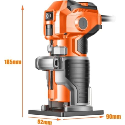 220V 1280W 35000r/min Electric Trimmer Wood Trimmer Electro Tools Router Wood Milling Machine for Joiners Renovator Woodworking