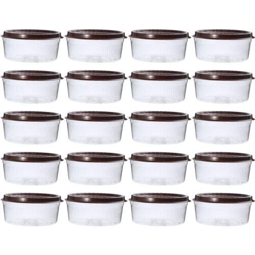 20PCS Plastic Holder Cake Boxes For Fruit Cake Box Container Holder Transparent Clear Cupcake Muffin Dome Holder Cases Wedding