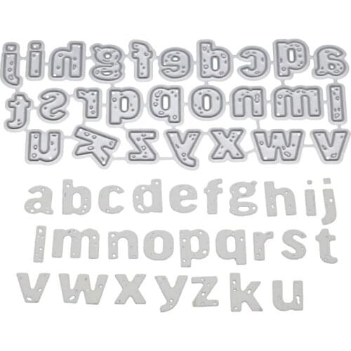 Lowercase Letters Alphabet Metal Cutting Dies Stencil DIY Scrapbooking Album Stamp Paper Card Embossing Craft Decor