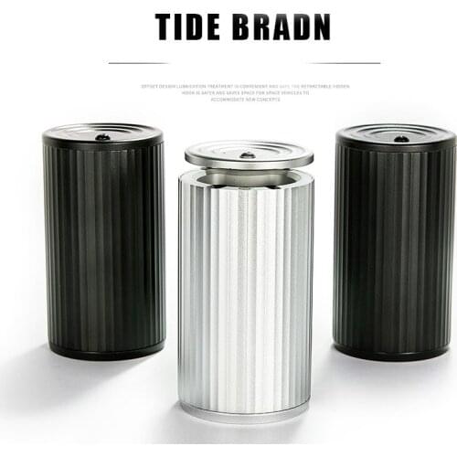 Stainless Steel Metal Portable Car Ashtray Cigarette Smoke Ashes Cup Holder Flame Retardant Creativity Hard Ash Tray Accessories