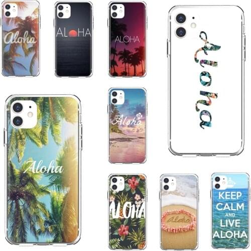 For Xiaomi mi Redmi Note 3 4 4X 5 6 7 8 8t 9 9s 9t 10 pro lite Soft Silicone TPU Case Flower-Aloha-Palm-Trees-Beach-Art