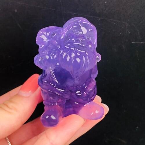 New Arrival!!!Natural Quartz Crystal Santa Claus Hand Carved Fluorite Healing Christmas Gifts Home Decoration