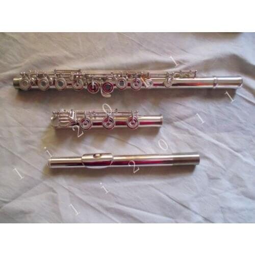 New Professional 17 open hole flute C Key Split-E, silver plated Great tone
