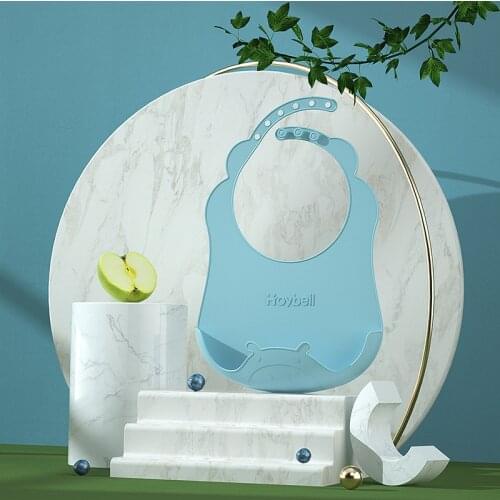 Food Grade Silicon Waterproof Adjustable Portable Baby Bibs Solid Food Self Feeding for Child Toddler Infant Kids Children Gift