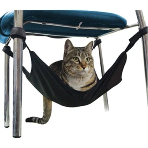 Durable Cat Hammock Under Chair Square Hanging Bed for Small Pets Hamster Cats Anti-skid Comfortable Cat Pet Cushion