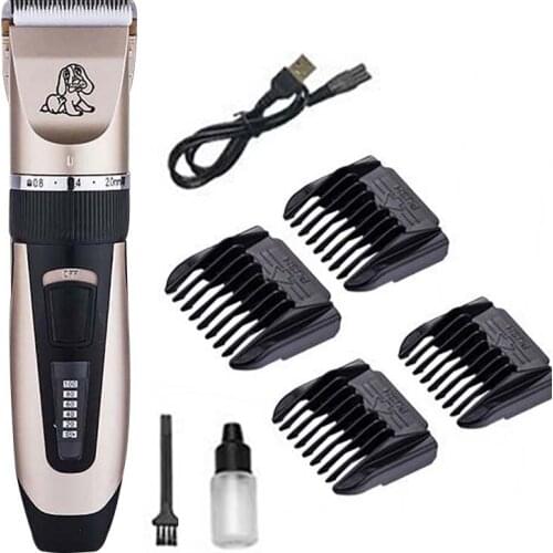 Pink professional pet hair clipper, dog hair trimming set, ceramic cutter head, easy and efficient low noise electric