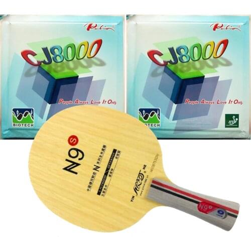 Pro Table Tennis PingPong Combo Racket Yinhe N9s with2 Pcs Palio CJ8000 BIOTECH H42-44 Rubber Long Shakehand FL
