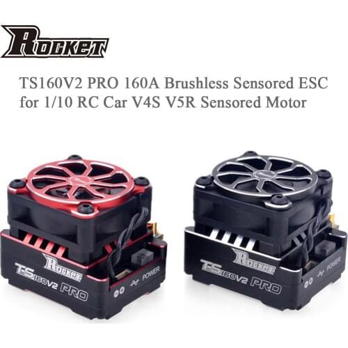 Rocket TS160V2 Pro 160A ESC Sensored Brushless Motor Speed Controller Programmer Card For 1/10 1/12 Rc Car V4S V5R Toys Parts