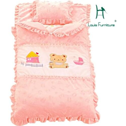 Louis Fashion Furniture Accessories Sleeping Bag Autumn and Winter Thickened Cotton Baby Kick Proof Quilt