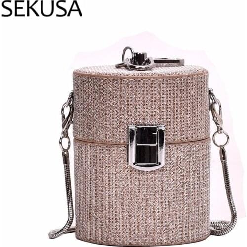 Bucket Women Handbags Lock Fashion Small Female New Day Clutches Shoulder Chain Messenger Purse