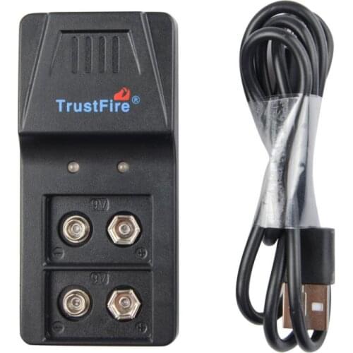 TrustFire Intelligent Charger 2 Slots 9V Battery Charger with Micro USB Port for 9V Li-ion NI-MH NiMH Batteries 9VBC01