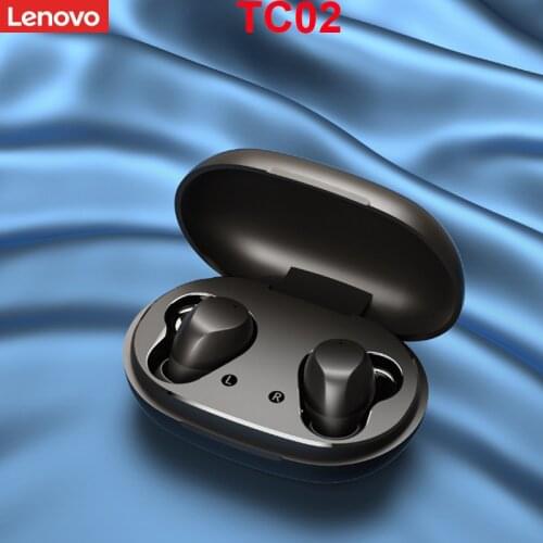 Original Lenovo TC02 TWS Bluetooth Earphone true wireless Headsets waterproof in-ear sports music earplugs With Microphone