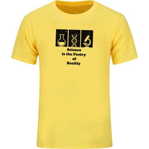 Fun mens T-shirt round neck casual cotton fun science lab print short sleeve summer