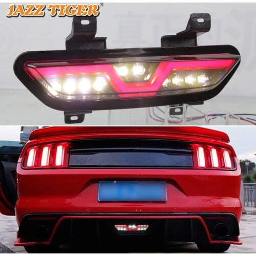 Rear Bumper Lights for Ford Mustang 2017 2018 2019 2020 Auto Led Stop Signal for Car Fog Lights Lada Vesta Reflectors Brake Lamp