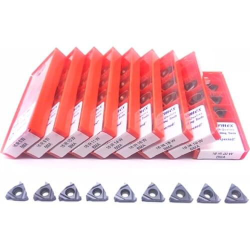 10PCS 16IR 8W 9W 10W 11W 14W 20W BMA Carmex Thread Turning Tools Carbide insert Lathe cutter Tool