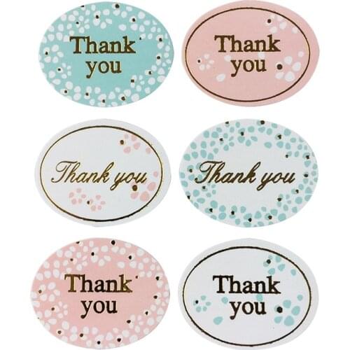 120 Pcs/lot 'Thank you' Beautiful Petals Gold-plated Sealing Stickers Scrapbooking DIY Gifts Posted Baking Wedding Decoration