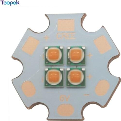 2PCS Epileds 3535 4 Chips Full Spectrum 18W High Power LED Emitter 380nm - 840nm 3V / 6V / 12V 20mm Copper PCB