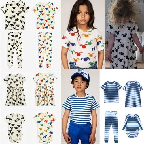 Mini Brand 2021 Summer Boys Clothes Toddler Fashion Kids Cotton T-shirt Tops Boys Girls Tee Dress Children Blouse Girls Outfits