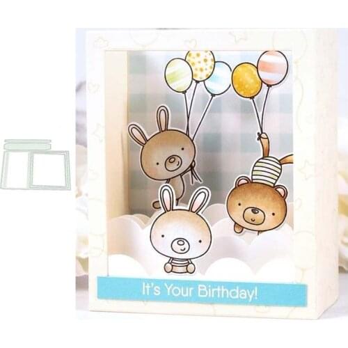 2021 New Arrival Photo Frame Box Rim Metal Cutting Dies for Scrapbooking Craft Die Cut Stencil Mould Sheet Decor Template Design