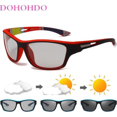 2021 Polarized Photochromic Sunglasses Men Brand Design Driving Change Color Sun Glasses Male Outdoor Sports Anti-glare Goggles