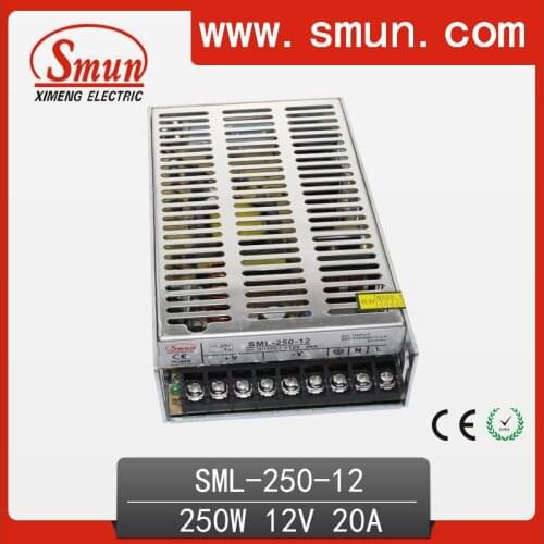 250W 12Vdc 20A single output switching power supply 220v input with CE ROHS 2 year warranty