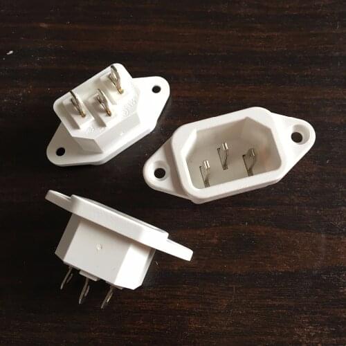 3 Pcs 250V 10A 3 Pins Panel Mount C14 Power Connector for Rice Cooker Power Plug Socket