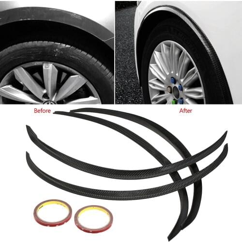 4PCS Car Fender Flare Extension Wheel Eyebrow Protector Lip Wheel-arch Trim Wheel Eyebrow Arch Decorative Strip Car Tires Eyebr