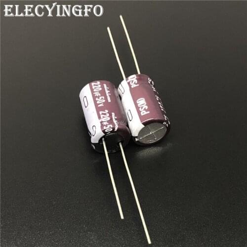 5pcs/50pcs 220uF 50V NICHICON PS Series 10x16mm Low Impedance 50V220uF Aluminum Electrolytic capacitor