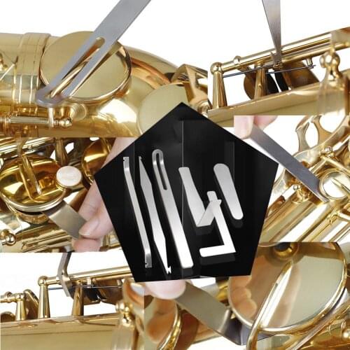 6 Pcs/set Wind Instrument Maintenance Kit Saxophone Pogo Hook +Sound Hole Repair E Clamp +Cover Modulation + Repair Tool